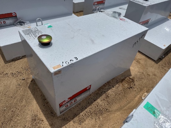 UNUSED JOBOX 100 GALLON STEEL LIQUID TRANSFER TANK