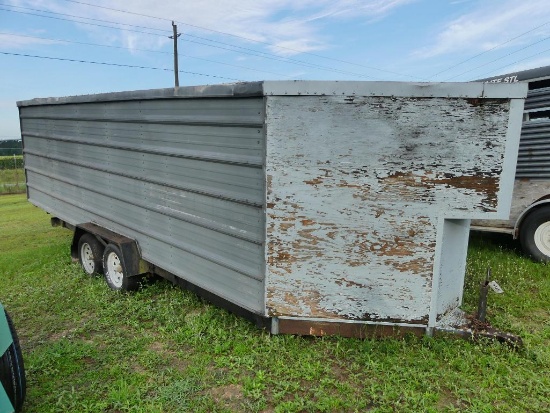 HOMEMADE 80" X 24' DBL AXLE V-NOSE CARGO TRAILER