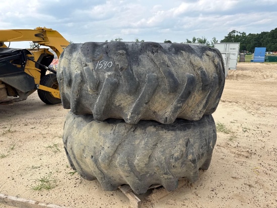 (2) 24.5-32 TIRES & WHEELS