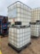 (2) 250 GALLON POLY TOTES W/ CAGES (HYD FLUID)