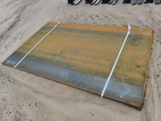 UNUSED (2) 5' X 8' - 3/4" STEEL PLATES