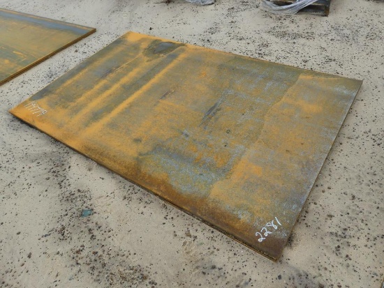 UNUSED (2) 5' X 8' - 3/4" STEEL PLATES