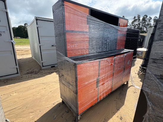 UNUSED (16) DRAWER METAL WORKBENCH