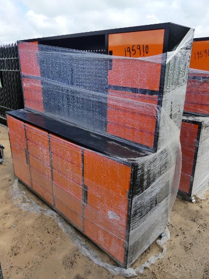 UNUSED 16 DRAWER METAL WORK BENCH