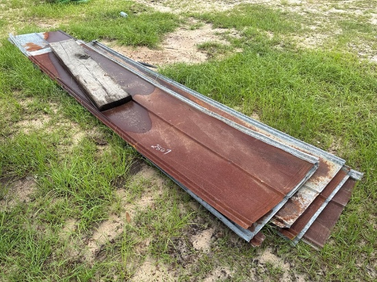 (7) PIECES OF 10' & (4) PIECES OF 12' RUSTIC METAL