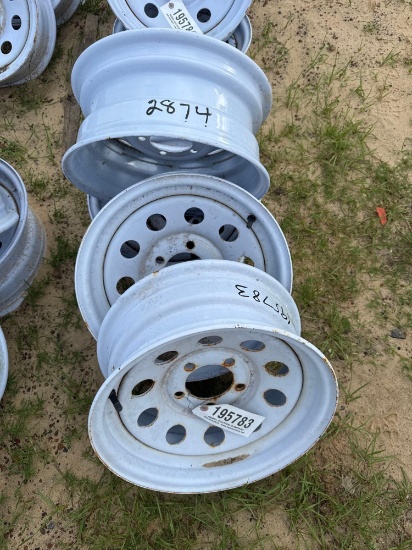 SET OF (4) - 5 LUG TRAILER WHEELS