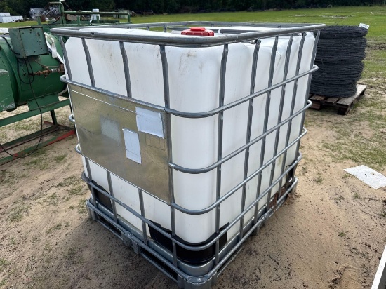 275 GALLON POLY TANK W/ CAGE