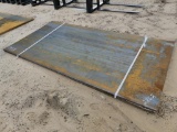UNUSED (2) 5' X 10' STEEL PLATES