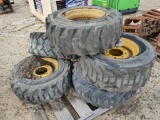(4) 12-16.5 TIRES & WHEELS FOR SKID STEER