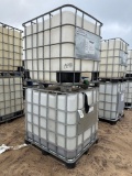 (2) 250 GALLON POLY TOTES W/ CAGES (HYD FLUID)