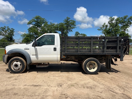 2007 FORD F-450XL SUPER DUTY FLATBED TRUCK