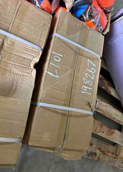 UNUSED FUTURE BOX OF MISC RATCHET STRAPS