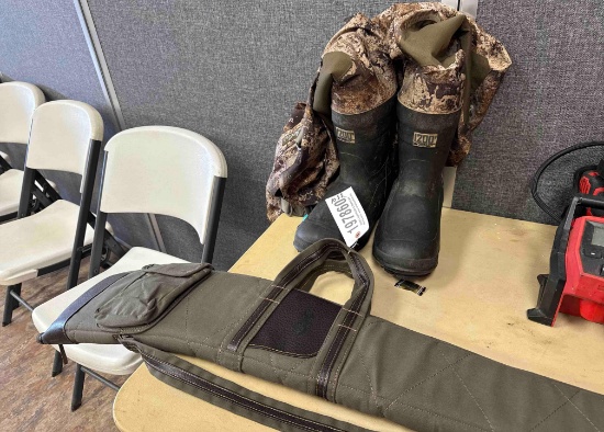 BROWNING SOFT GUN CASE, CABELLA SZ 12 CHEST WADERS