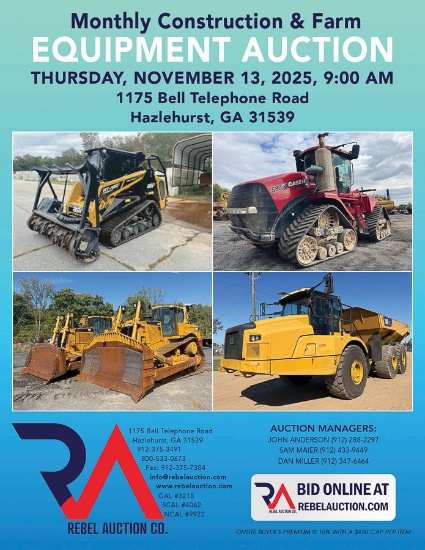 Rebel Auction Company Auction Catalog - Farm & Construction Equipment ...