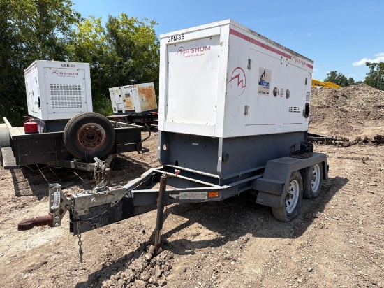 Magnum Mmg75 Generator Mtd On T/A Trailer