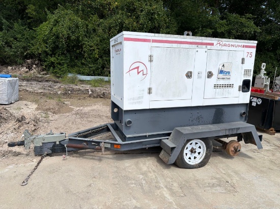 Magnum Mmg75 Generator Mtd On T/A Trailer