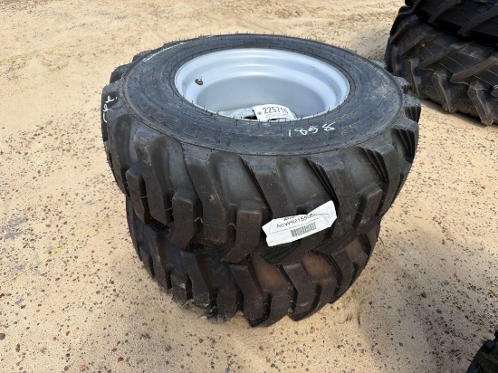 UNUSED (2)12-16.5N TIRES ON 6 LUG RIM