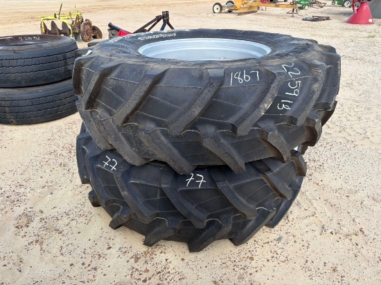 (2) UNUSED 18.4 R30 8 LUG TIRES