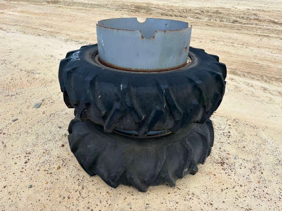 (2) Duals, 12.4-24 Tires W/ Spacers