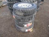 (4) New ST205-75R15 Trailer Tires/ Wheels