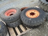 (2) Used 7.00 - 15 Bobcat Tires/ Wheels