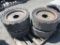 (4) Used 33x12x20 Skid Steer Solid Wheels & Tires