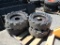 (4) Used 31- 16 Solid Nextire Tires & Wheels
