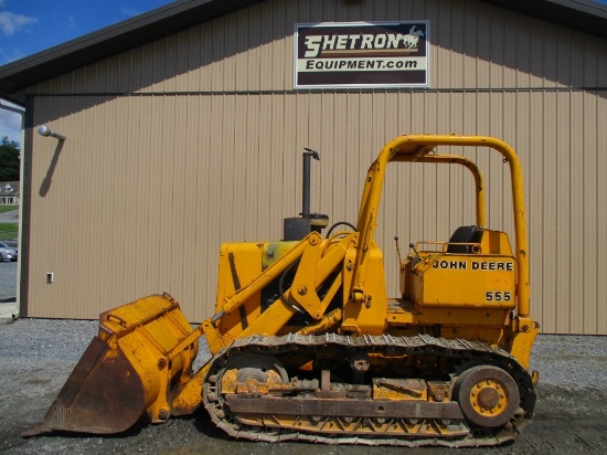 John Deere 555 Crawler Loader w/Backhoe