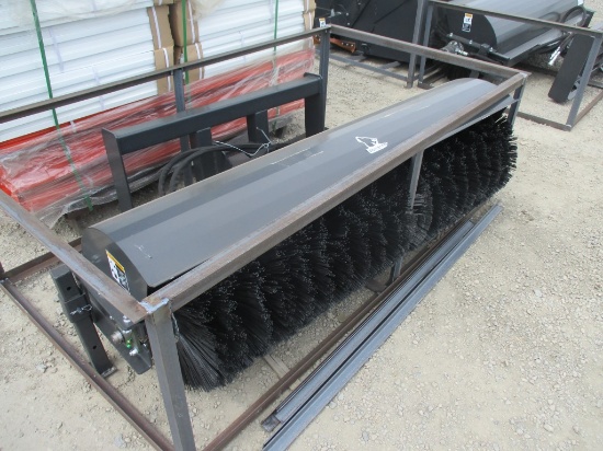 New 72" Wolverine Angle Broom for Skid Steer