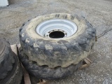 (2) Used Solid 14.00 - 24 Gehl Tires/ Wheels