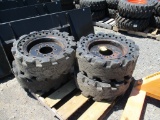(4) Used 31- 16 Solid Nextire Tires & Wheels