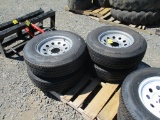 (4) New 225/75 R15 Trailer Wheels & Tires