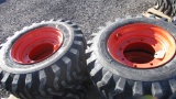 (4) New LARGE CENTER 12-16.5 Bobcat Tires & Wheels