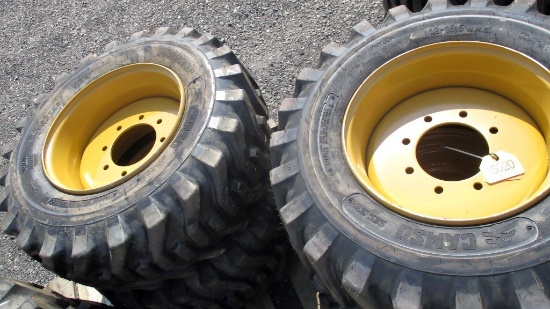 (4) New Camso 12-16.5 CAT Tires & Wheels