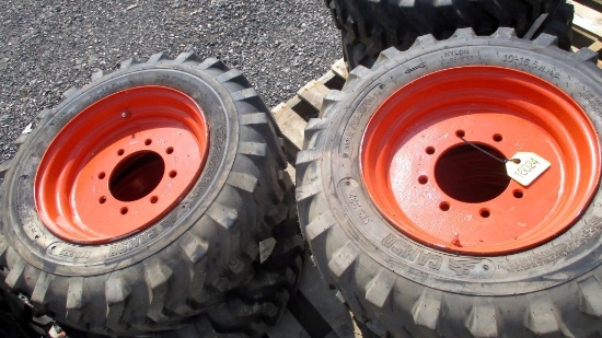 (4) New Camso 10-16.5 Bobcat Tires & Wheels