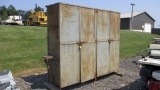 8ft. Metal Parts Cabinet w/ 4 Doors & 3 Shelves