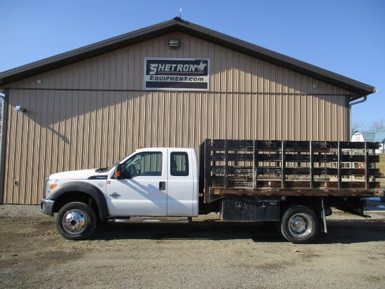 2011 Ford F550 Extended Cab  Stake Body Bed