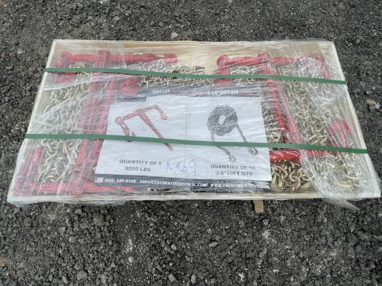 Brand New Lot of 15 Ratchet Binders &  Chains(N69E)