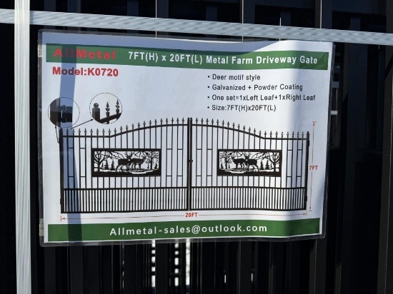 New Metal Farm Driveway Gate
