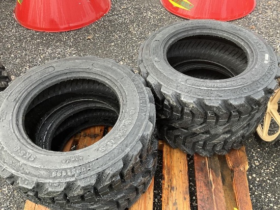 New Set (4) 10-16.5 Forerunner Skid Steer Tires