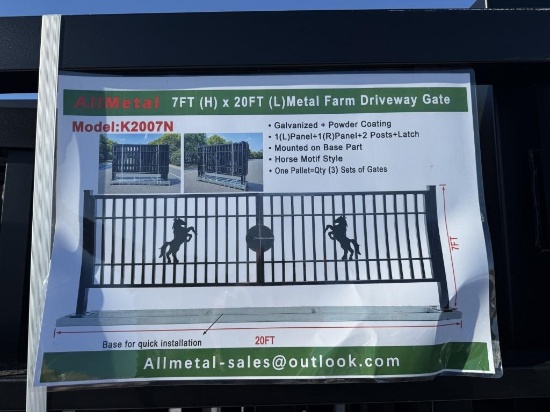 New Metal Farm Driveway Gate