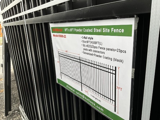 New 10ft x 7ft Powder Coated Steel Site Fence