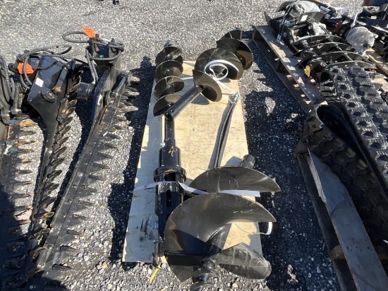 New Mini Excavator Auger W/ 3 Bits