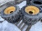 New Set (4) 12-16.5 Skid Steer Wheels/ Tires Cat