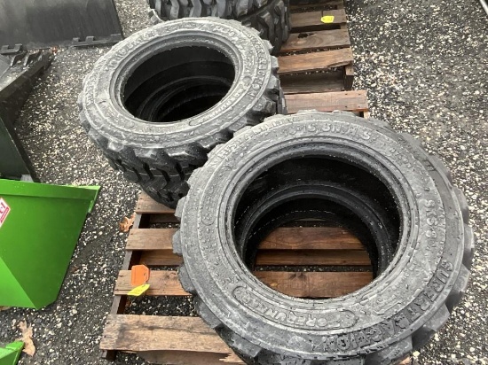 New Set (4) 10-16.5 Forerunner Skid Steer Tires
