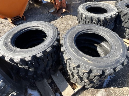 New Set (4) 12-16.5 SKS1 Skid steer Tires