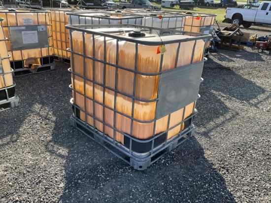 Used 275 Gallon Tote in Cage