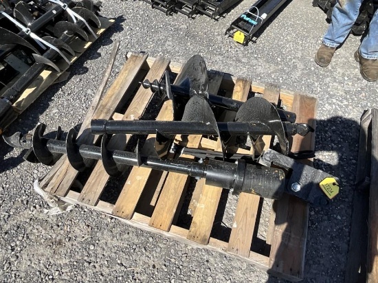 New Mini Excavator Auger W/ 3 Bits