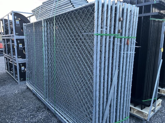 New (20) Pieces  6ft x 10ft Chain Link Fence Panel