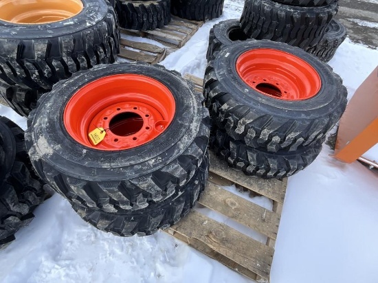 New Set (4) 10-16.5 Skid Steer Wheels/ Tires BC